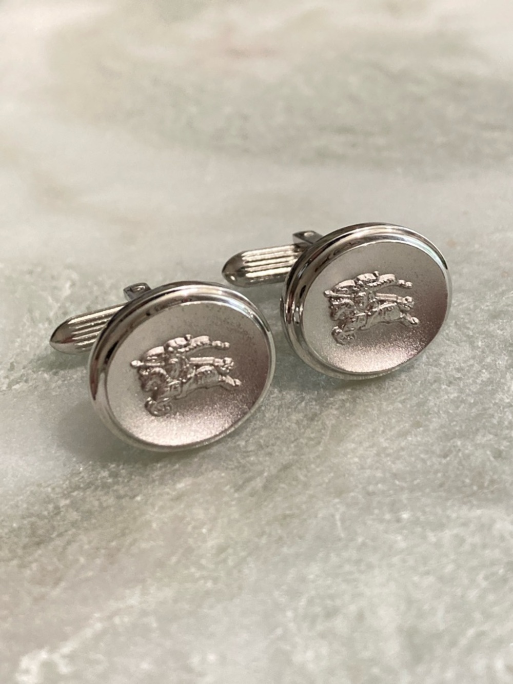 Burberry 925 Silver Cuff Links Vintage